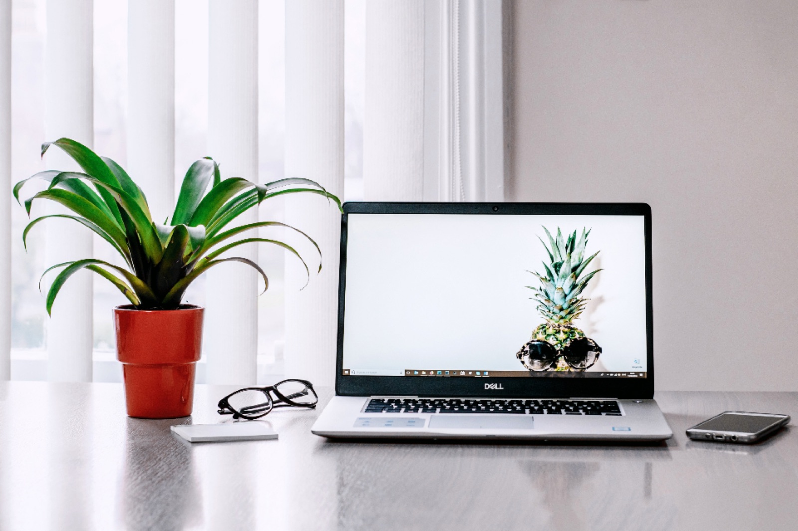 Laptop on a desk